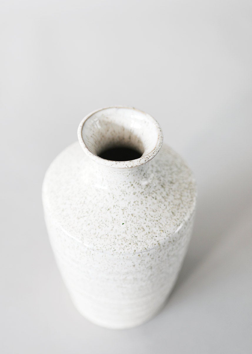 Distressed White Ceramic Hari Vase