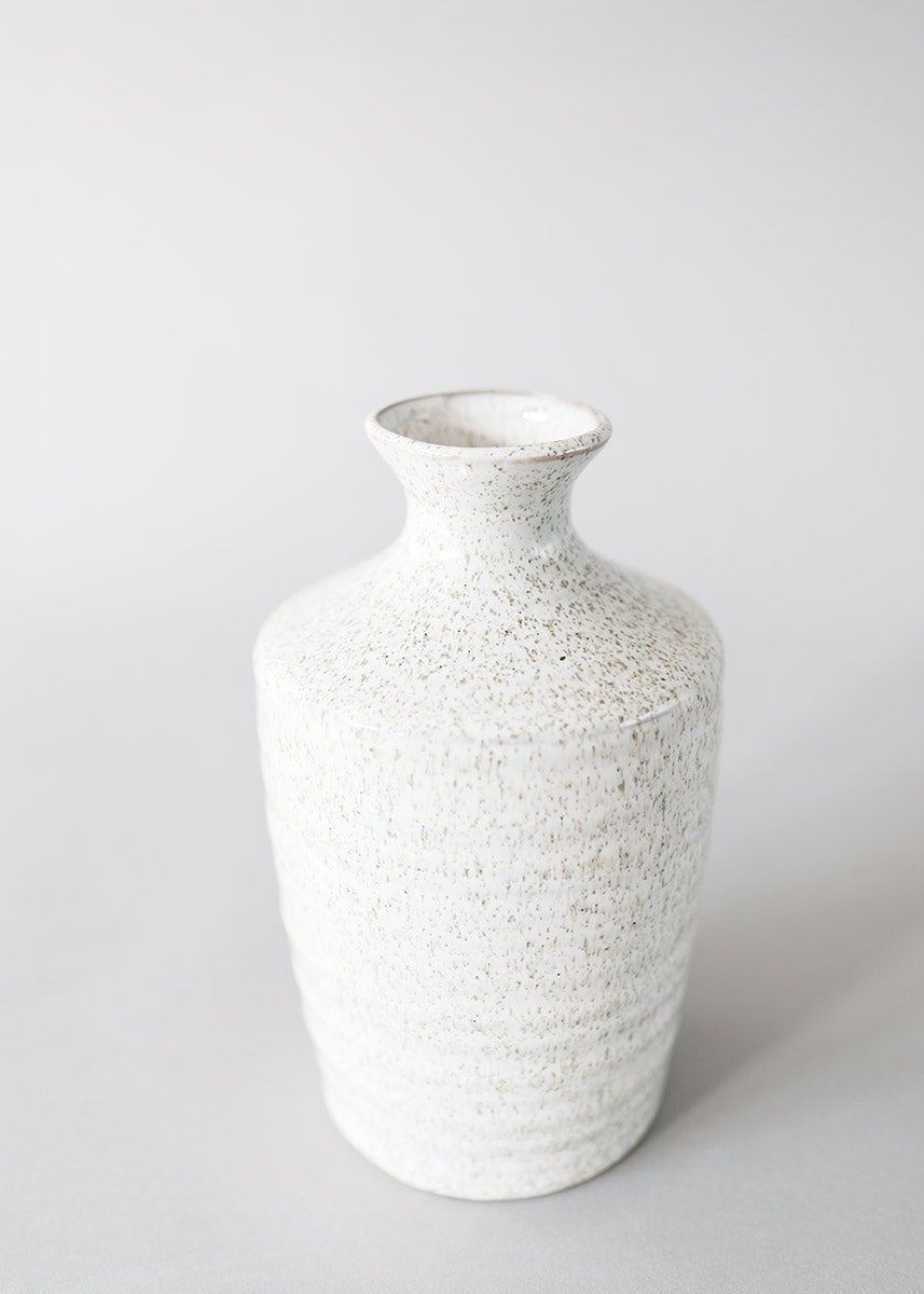 Distressed White Ceramic Hari Vase