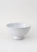 Glazed White Terra Cotta Compote Bowl