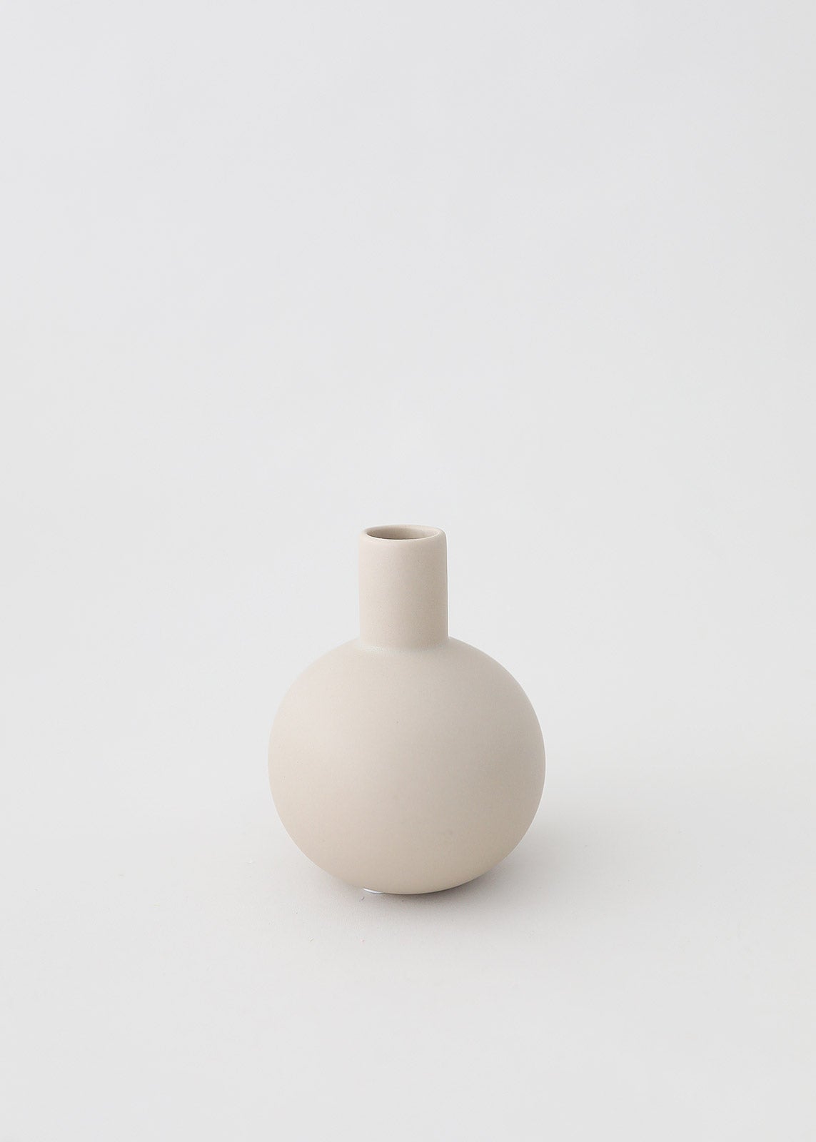 Beige Mini Porcelain Ceramic Bud Vase